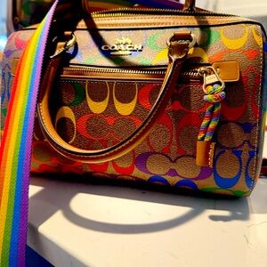 UEC Coach pride barrel style purse 👜 includes rainbow 🌈 strap !